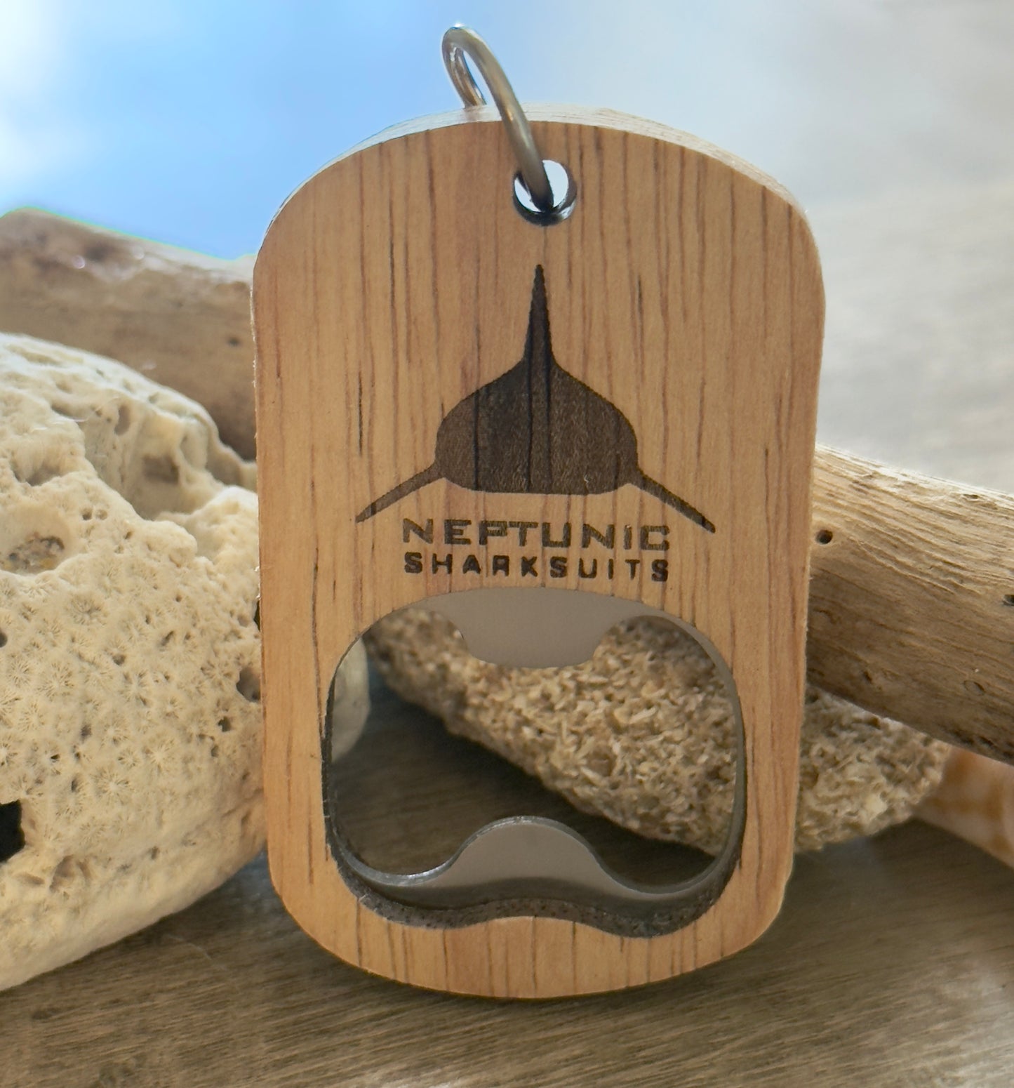 Limited Edition Wooden Neptunic Bottle Opener Key Chain