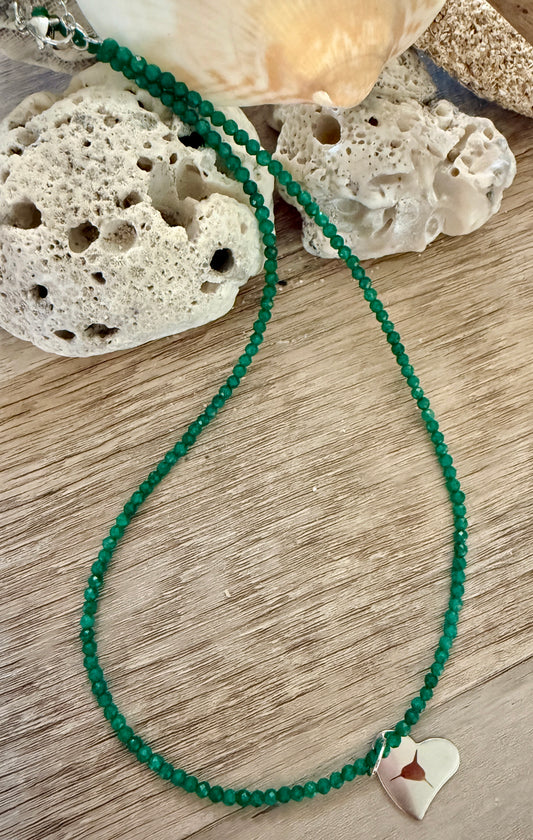 Neptunic’s Seaheart Aventurine Necklace 17”