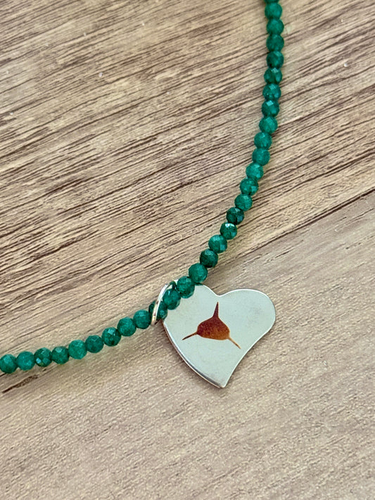 Neptunic’s Seaheart Aventurine Necklace 17”
