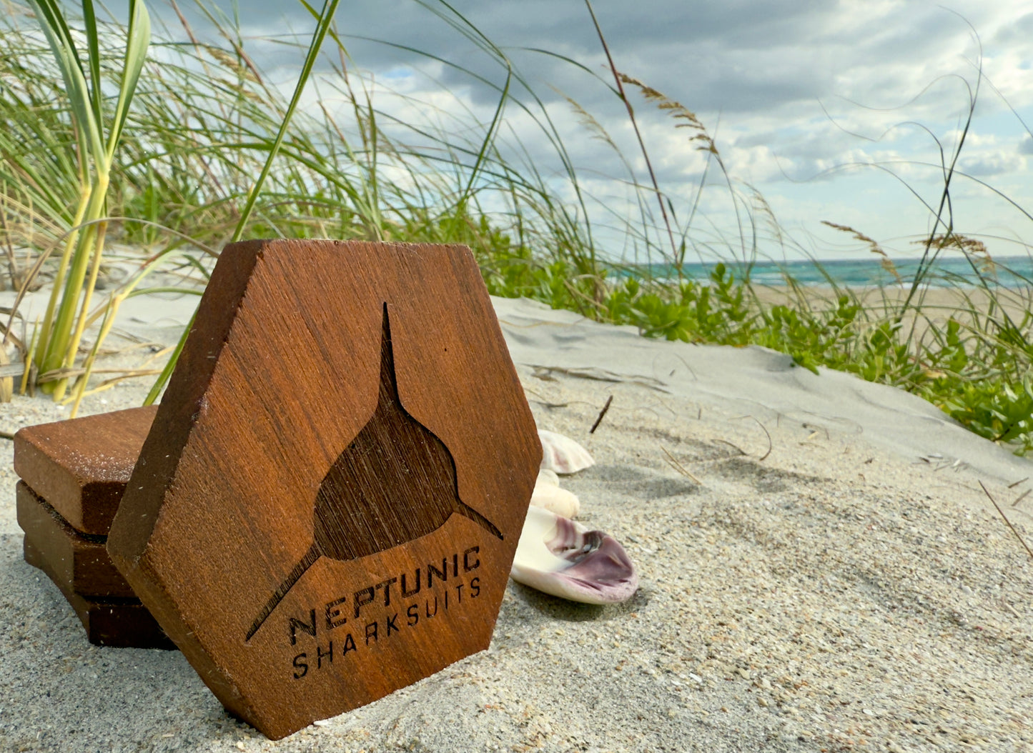 Limited Edition: Neptunic Wooden Coasters (4) Hexagon