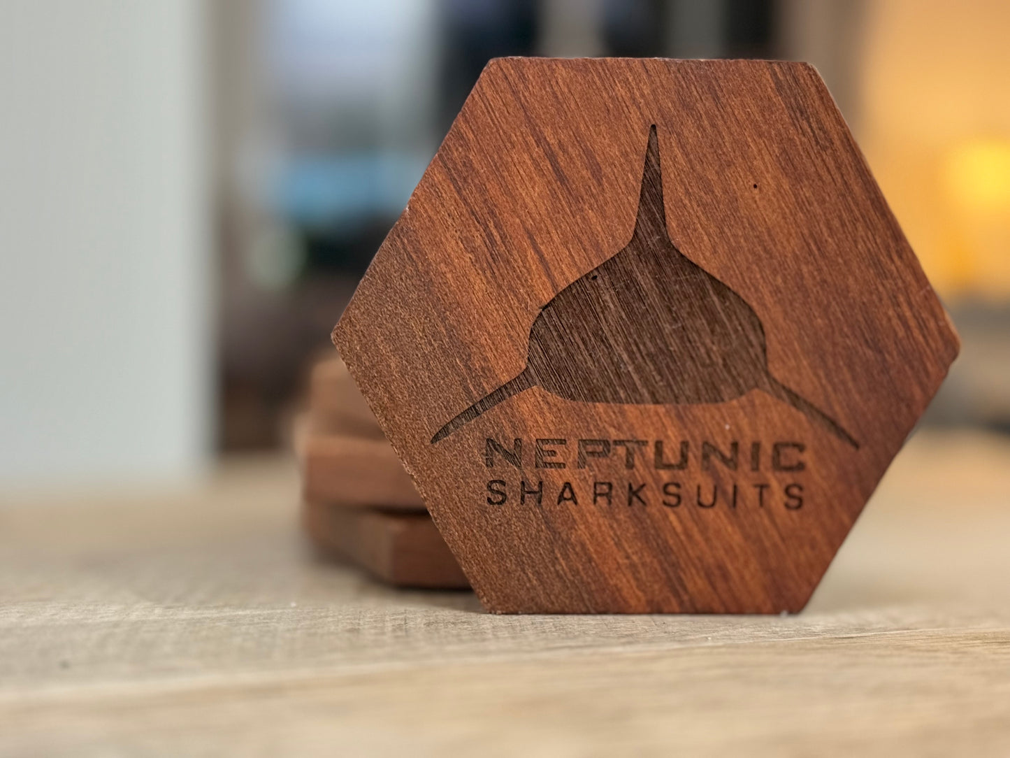 Limited Edition: Neptunic Wooden Coasters (4) Hexagon