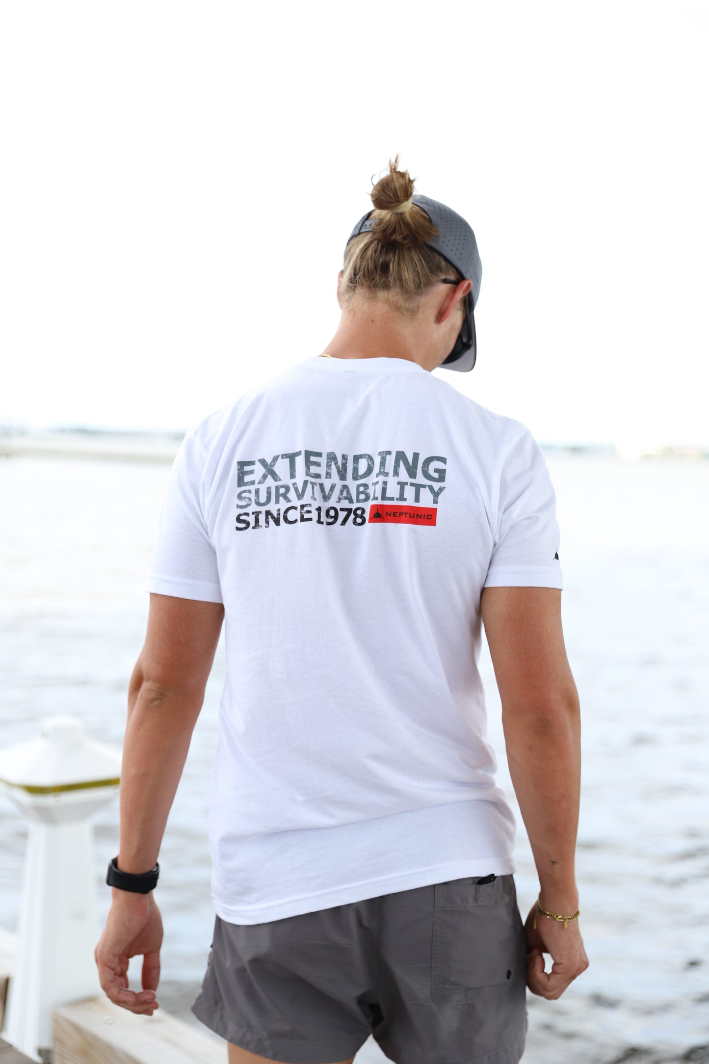 Neptunic Mens White or Gray LOCKUP SS TEE