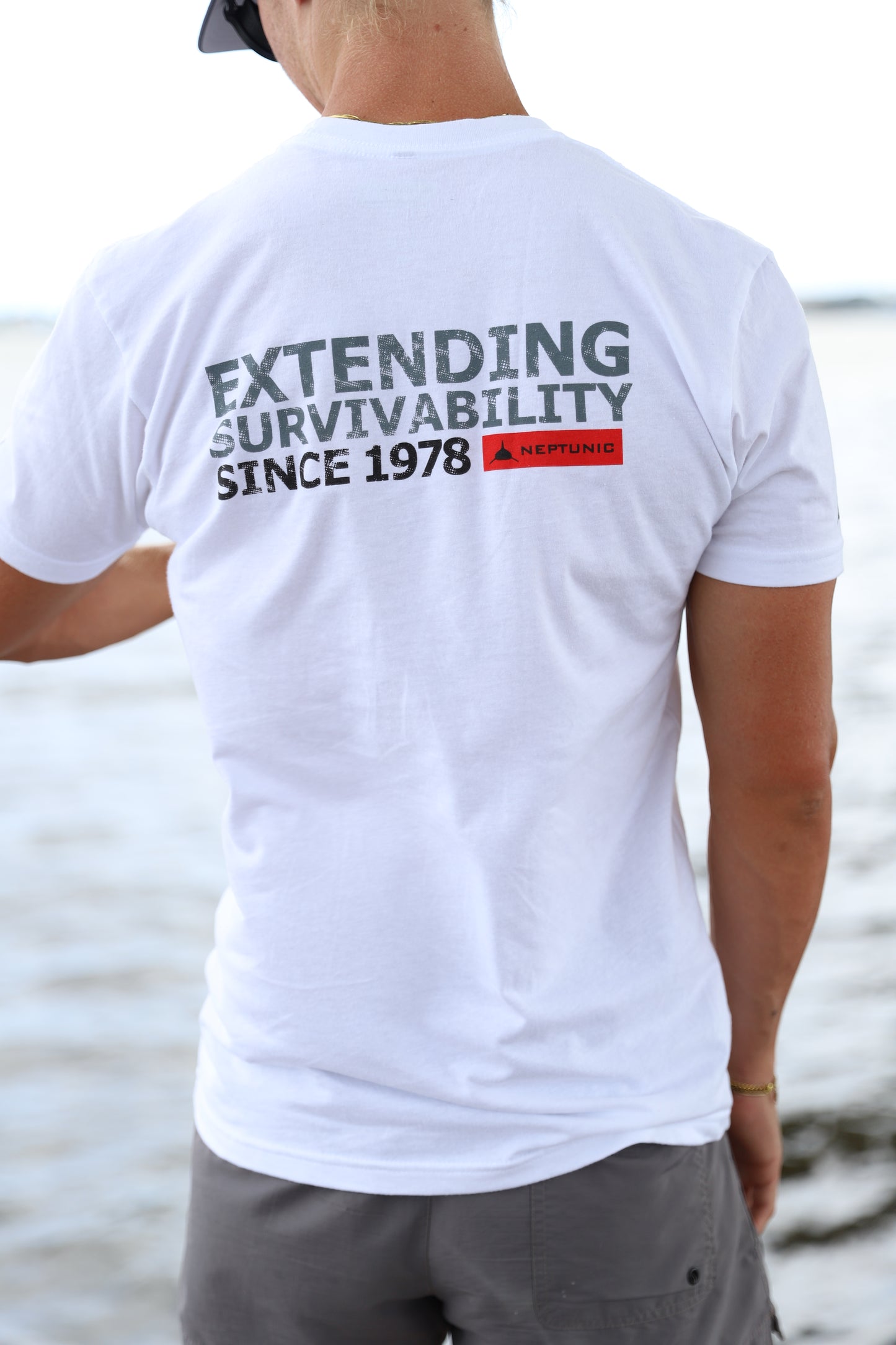 Neptunic Mens White or Gray LOCKUP SS TEE