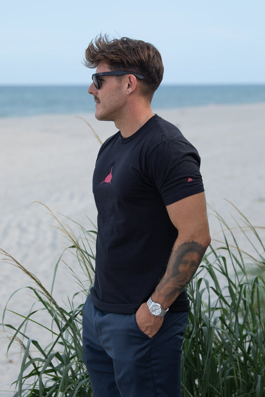 Neptunic Black Classic Red Logo Tee