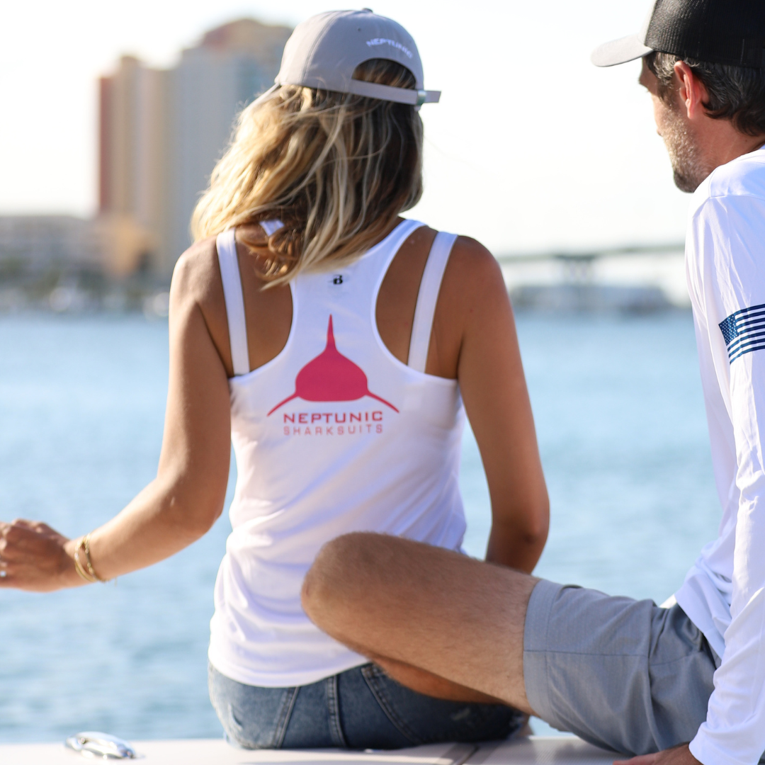 Women's Classic Tank in White & Pink
