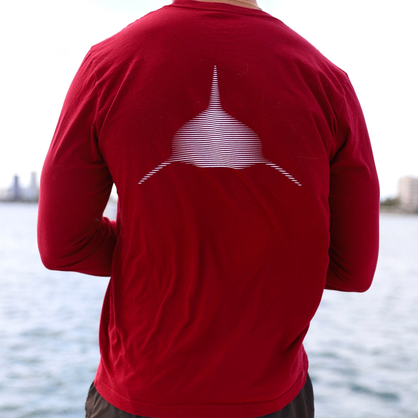 Neptunic Fader Long Sleeve in Cardinal- Unisex