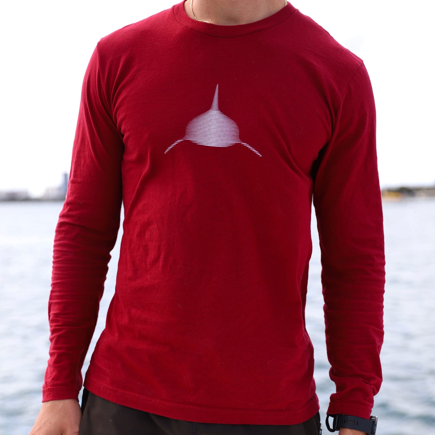 Neptunic Fader Long Sleeve in Cardinal- Unisex