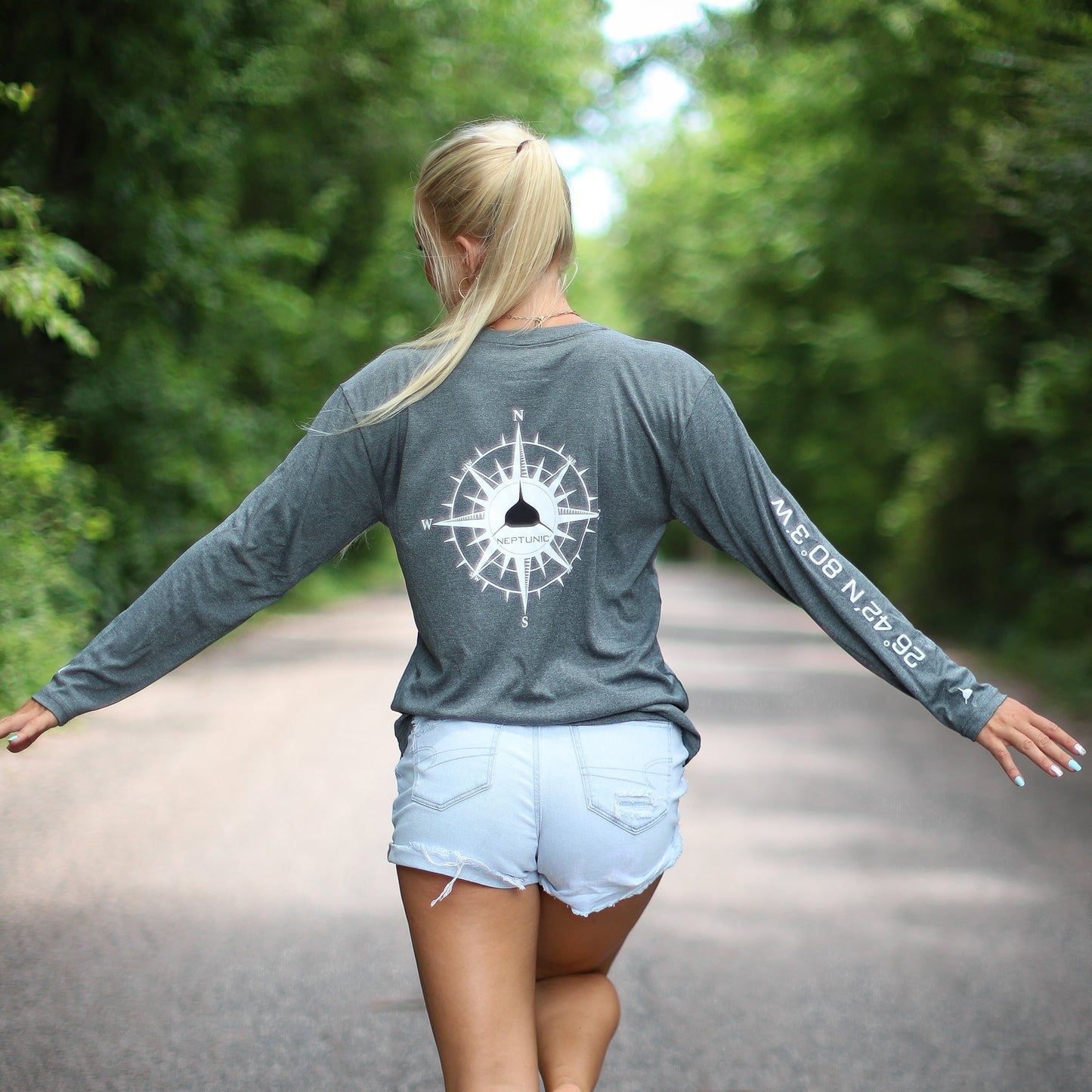 Unisex Neptunic Compass Performance Long Sleeve Tee