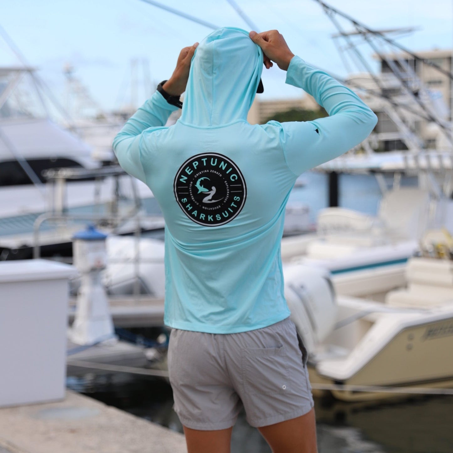 Neptunic/CZ POW UPF 50 Performance Hoodie- Island Paradise