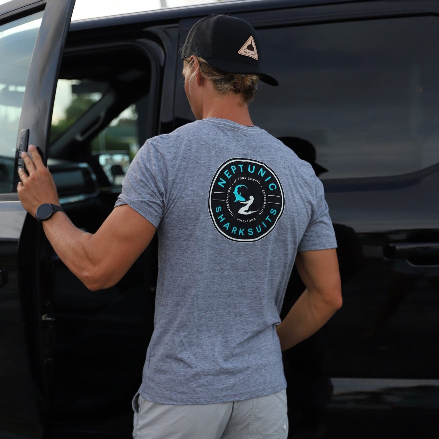 Men's Neptunic/CZ POW Tee- Shark Grey