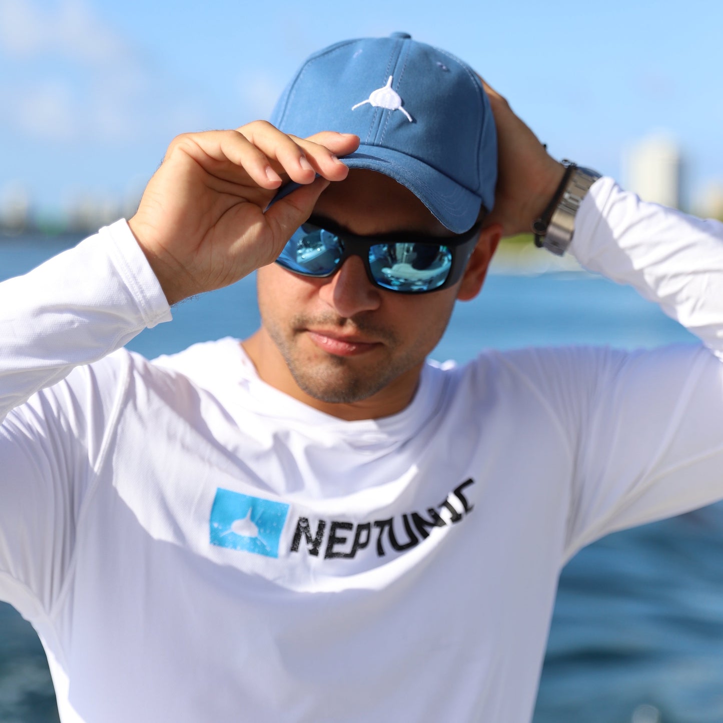 Neptunic Buckle Cap in Sky Blue