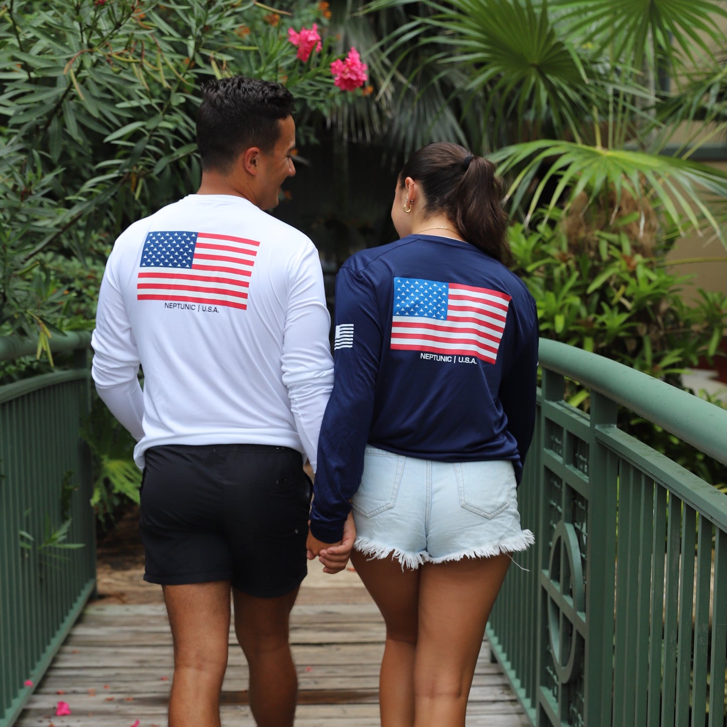 Sharks and Stripes Long Sleeve- White