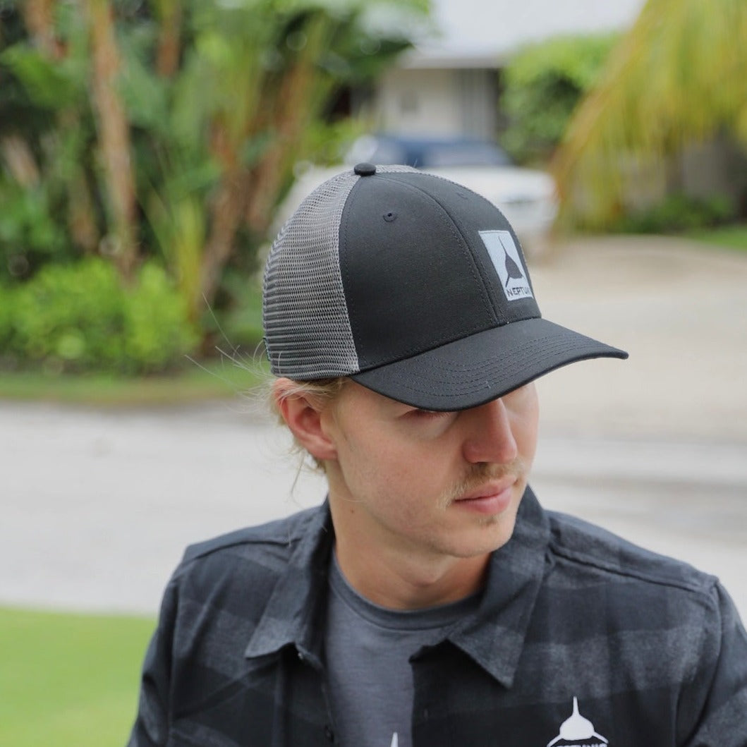 Grey Square Patch Hat