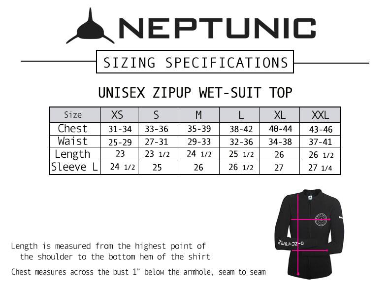 Unisex Zip Up Wetsuit Top