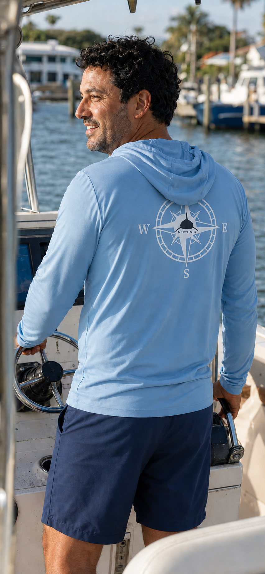 Neptunic Men’s Compass Hooded SPF Tee