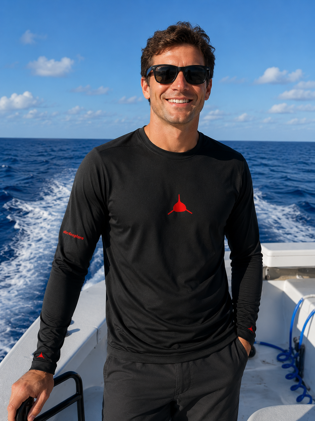 Andy Casagrande Black SPF 50 Red Freedom Tee