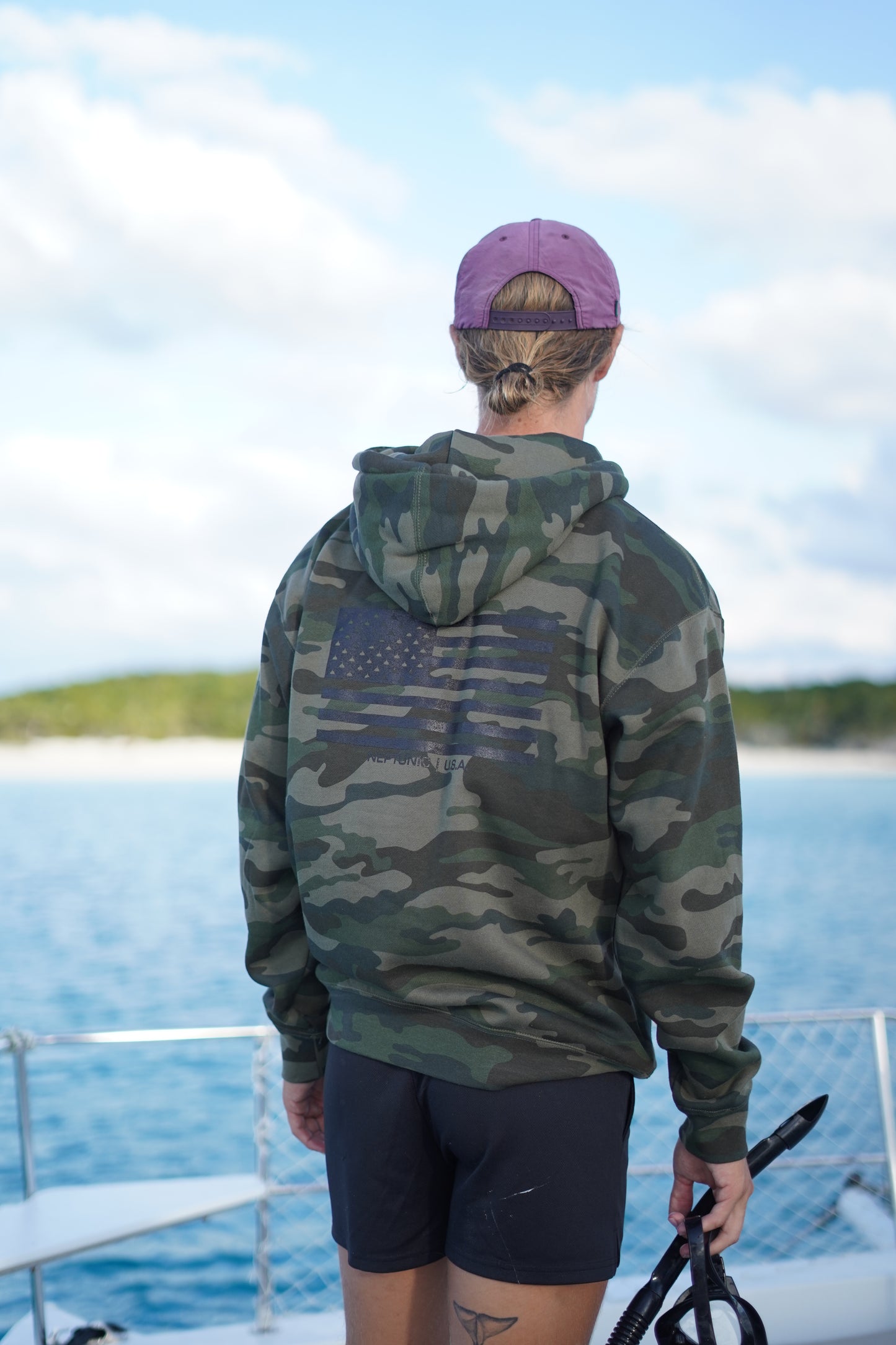 Mens Neptunic Freedom Camo Hoodie