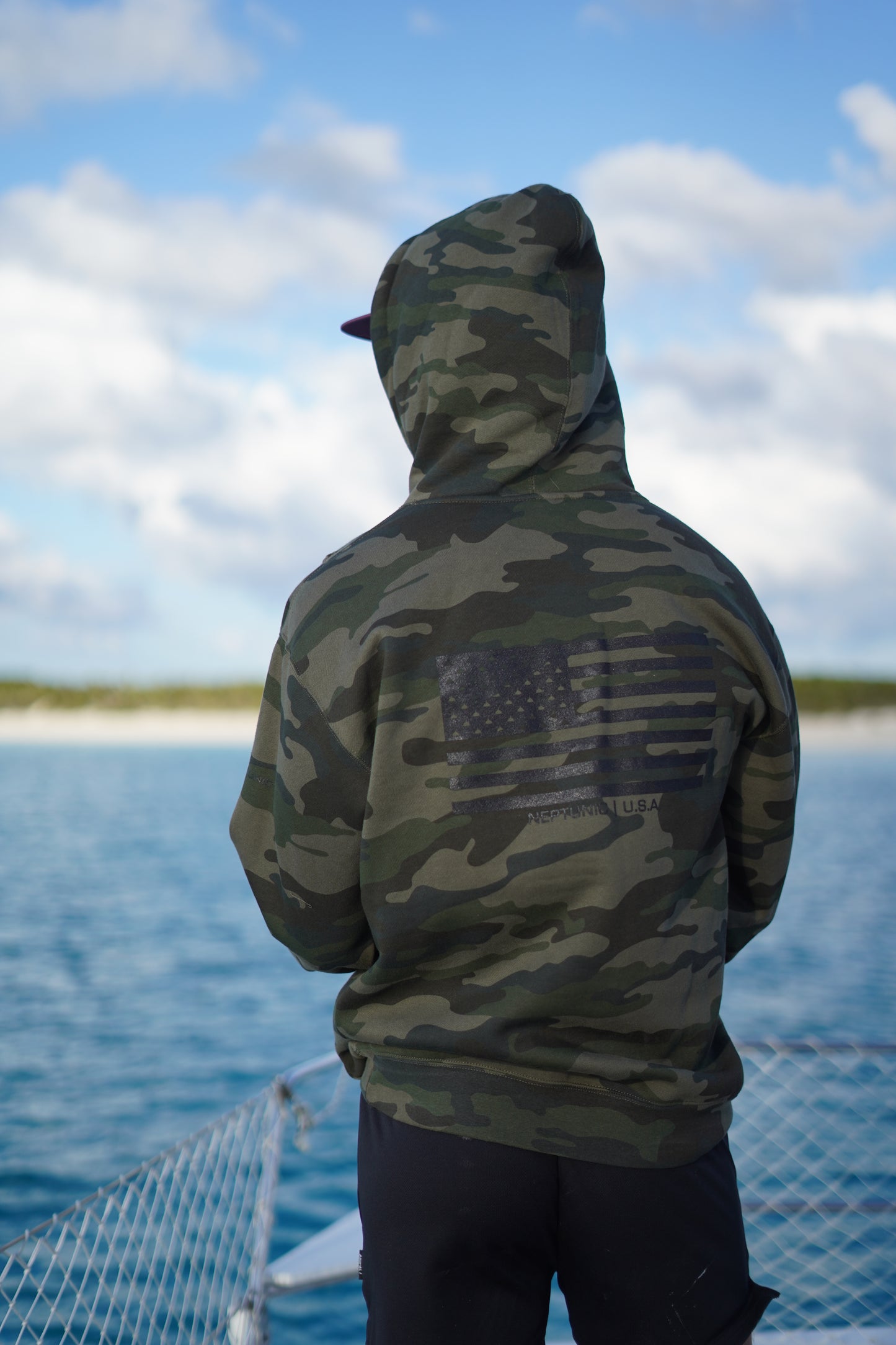Mens Neptunic Freedom Camo Hoodie