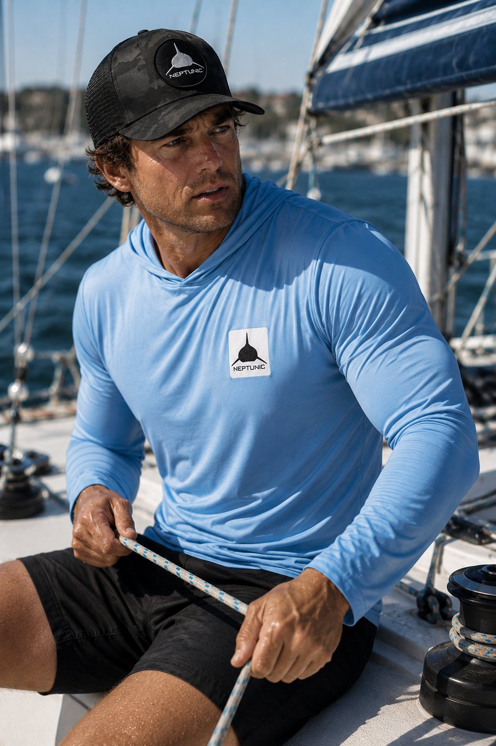Neptunic Men’s Compass Hooded SPF Tee