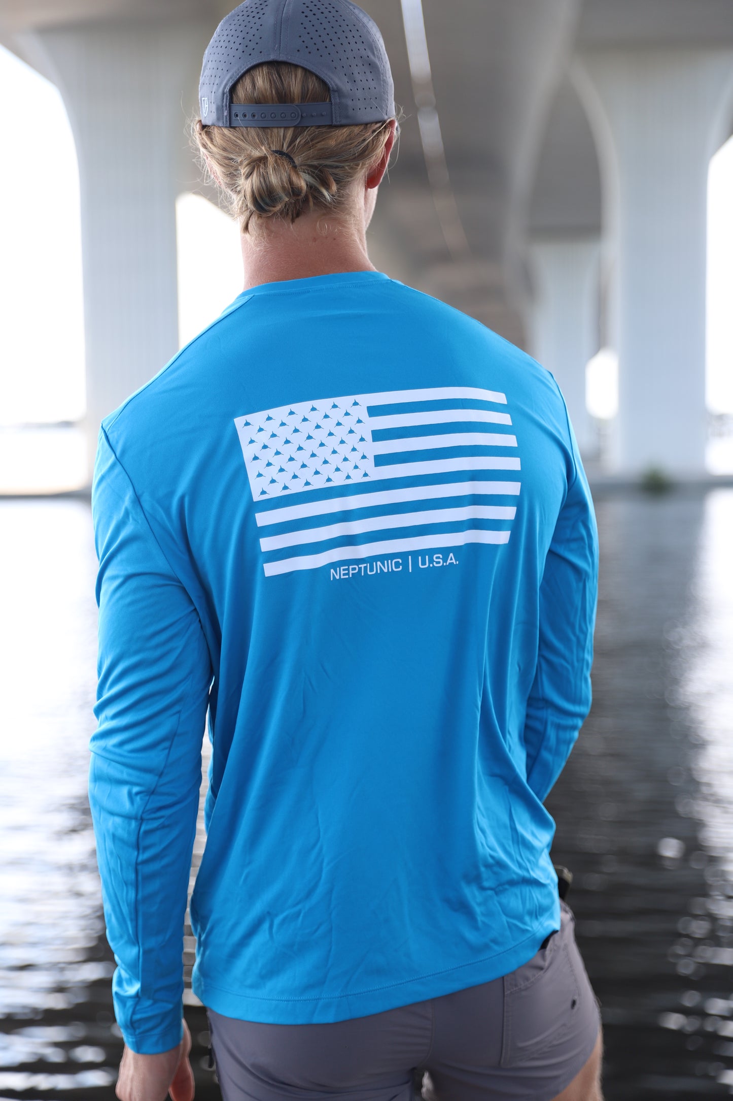 UPF Long Sleeve Sapphire Freedom Tee